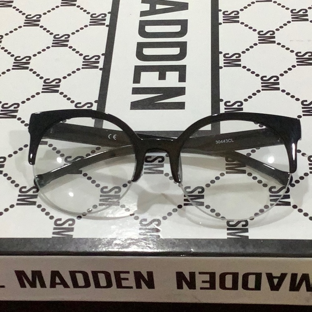 Round Cat Eye Clear Lens Sunglasses